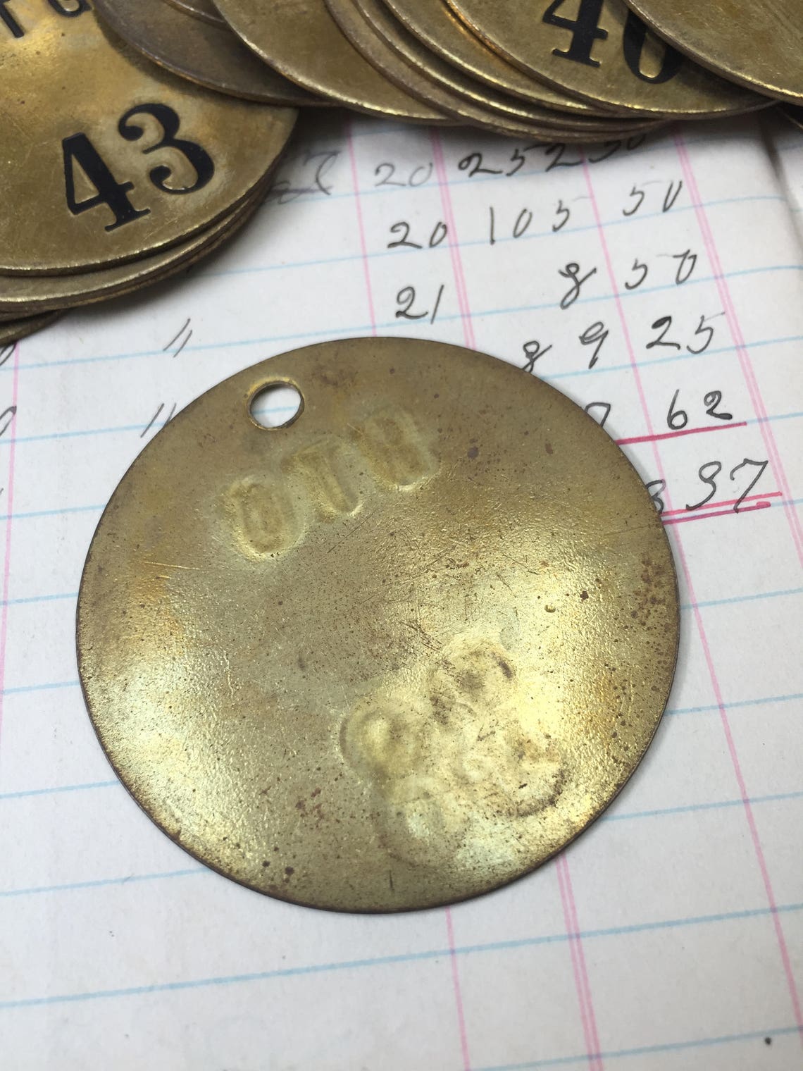 Antique Brass Tag One Tag industrial Valve Id Tag | Etsy