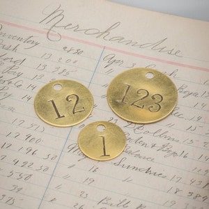 Custom Brass Tag - Round Brass tags - Hotel key chains - Key fobs