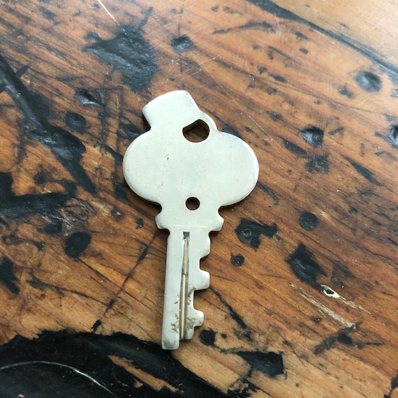 Blank American tourister key  - Unique luggage or suitcase key - vintage key charm - old key