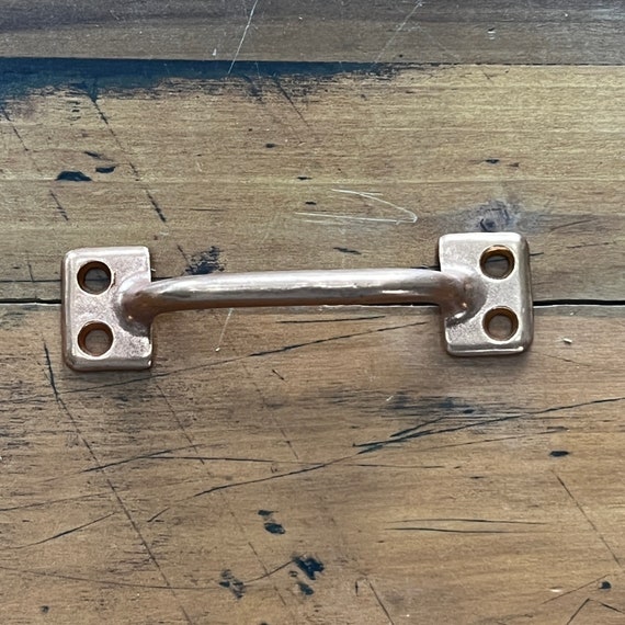 Vintage Barn door Handle -  4.25" copper color industrial vintage Drawer Pull  - metal door hardware - vintage  handle - salvaged