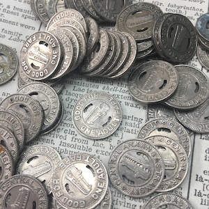 Set of 3 Tokens -vintage Arkansas transportation bus City transit tokens - bus fare token - subway token - token - vintage token