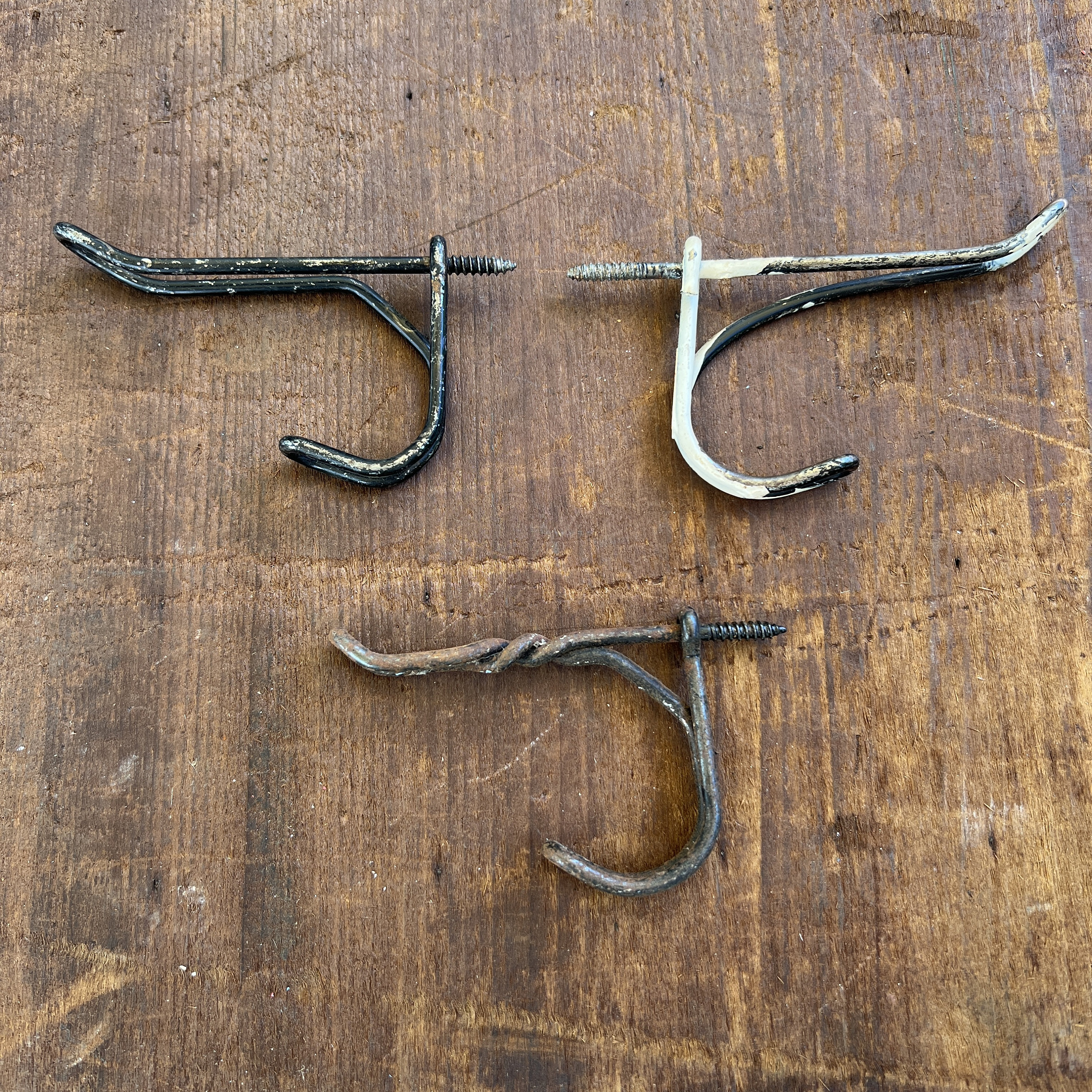 Small Antique Smooth Coat Hooks - Historic House Salvage