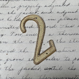 Vintage house numbers - brass House Number  2 two - salvaged address Number - large brass number - heavy brass - brass sign number