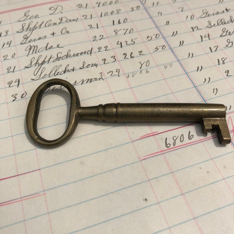 little old key \u2013 steampunk key rustic skeleton key vintage skeleton key vintage barrel key charm Brass Antique Skeleton key