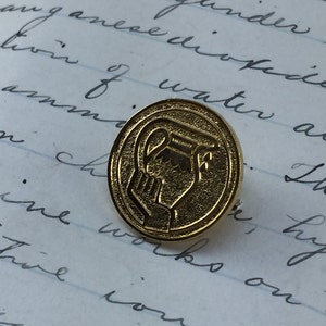 Aquarius zodiac Pin - Gold metal lapel pin - astrology Pin - zodiac pinback gift - zodiac sign pinback