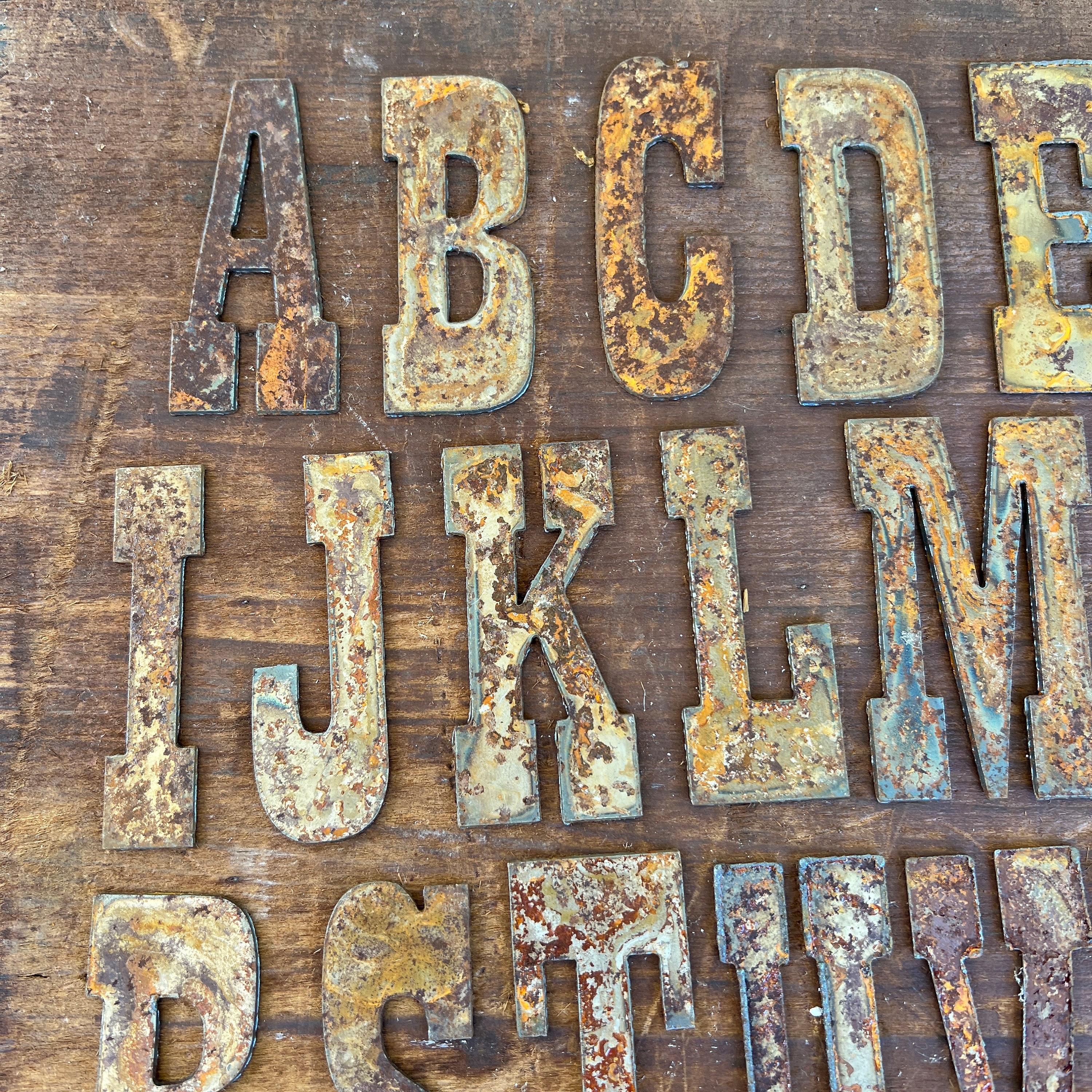 Rusty Metal Letters and Numbers - 3