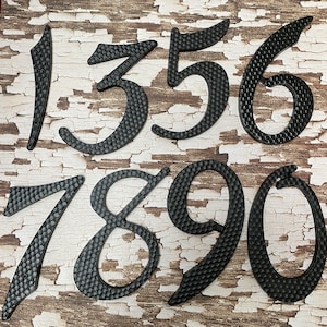 Black Metal address number 4.5&quot; -  vintage metal house number – New Old stock address number – vintage house numbers – sign numbers