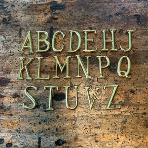 Vintage 3&quot; solid Brass letters - address letters - Slaymaker address letters - Door letters