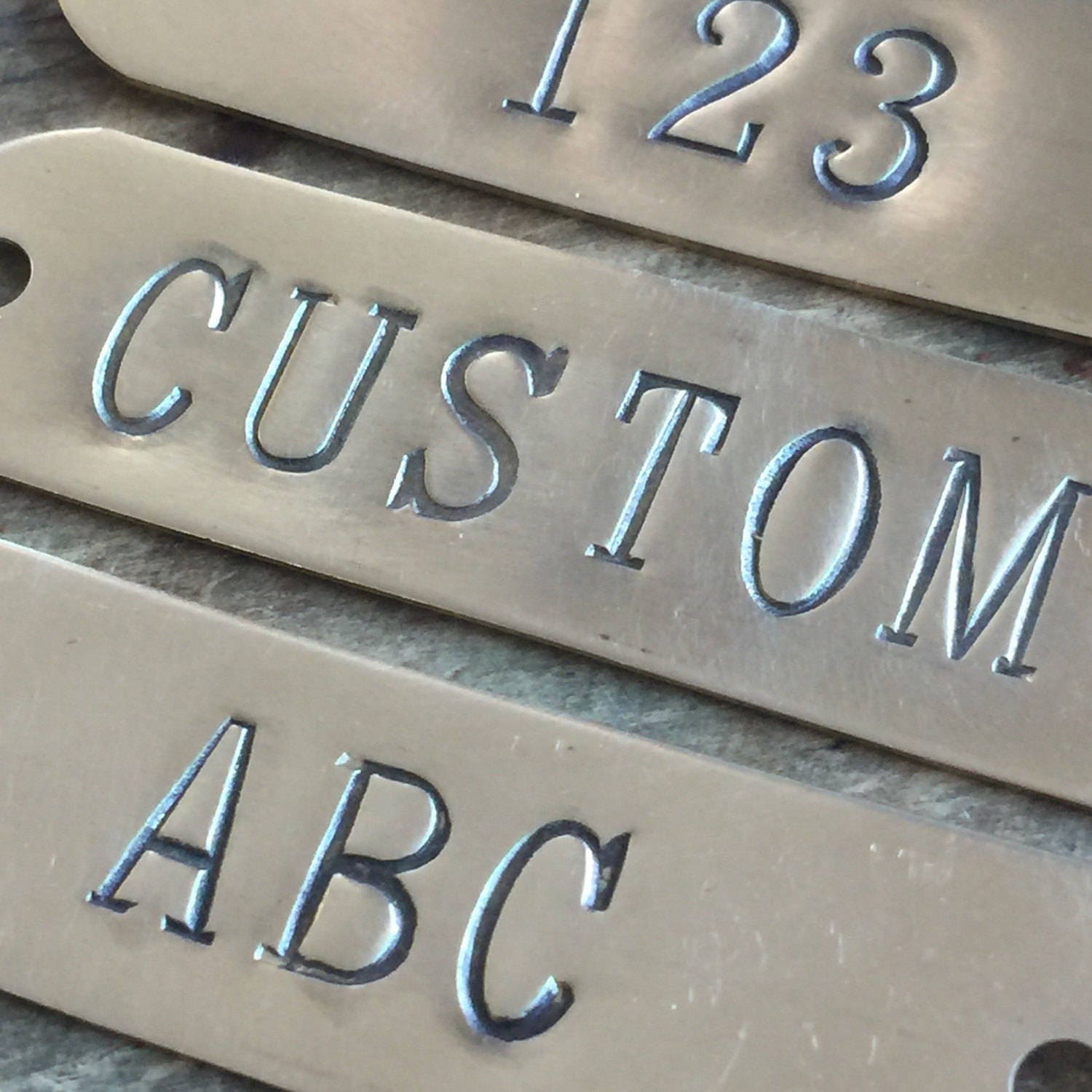 Custom Hand Punched Brass and Metal Tag Hand Stamped Key Tag - Etsy