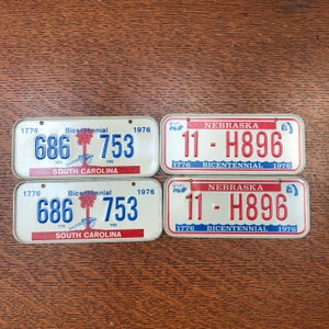 Vintage 1976 Fahrradkennzeichen - Wählen Sie Ihr Bundesland - Fahrradkennzeichen - Müslipaketpreis - 5 &quot;-Schild - Geprägte Schilder