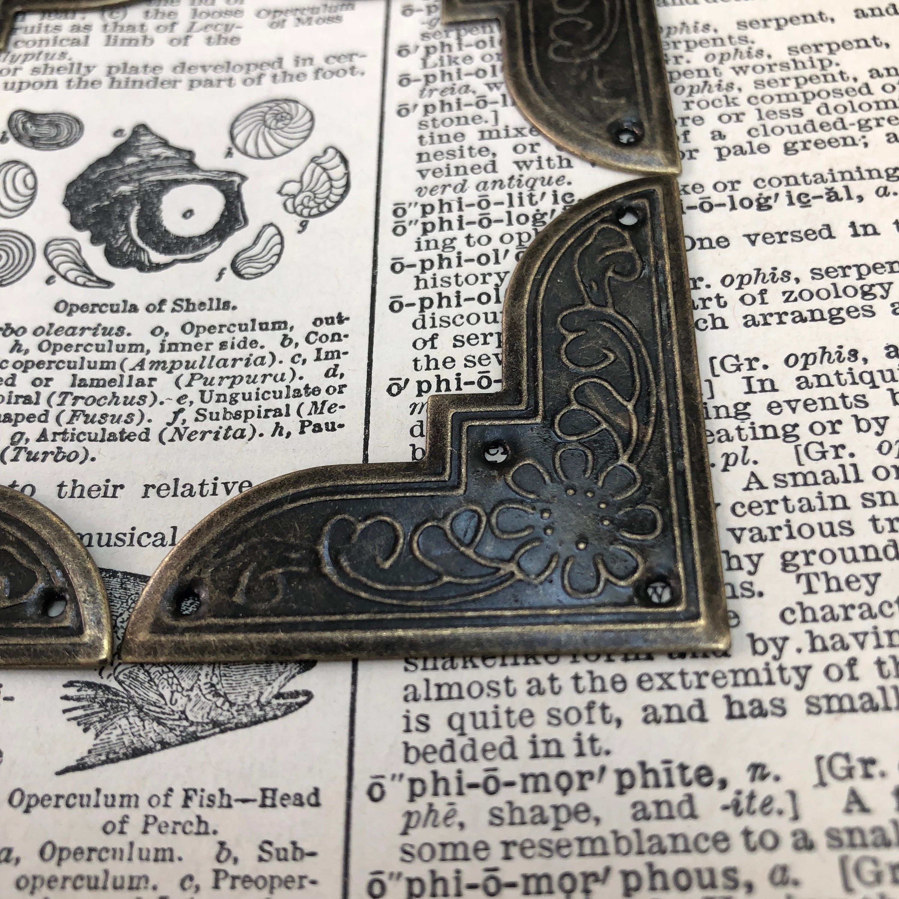 Vintage look brass corner set of 4 antique brass corner pieces ornate metal corners