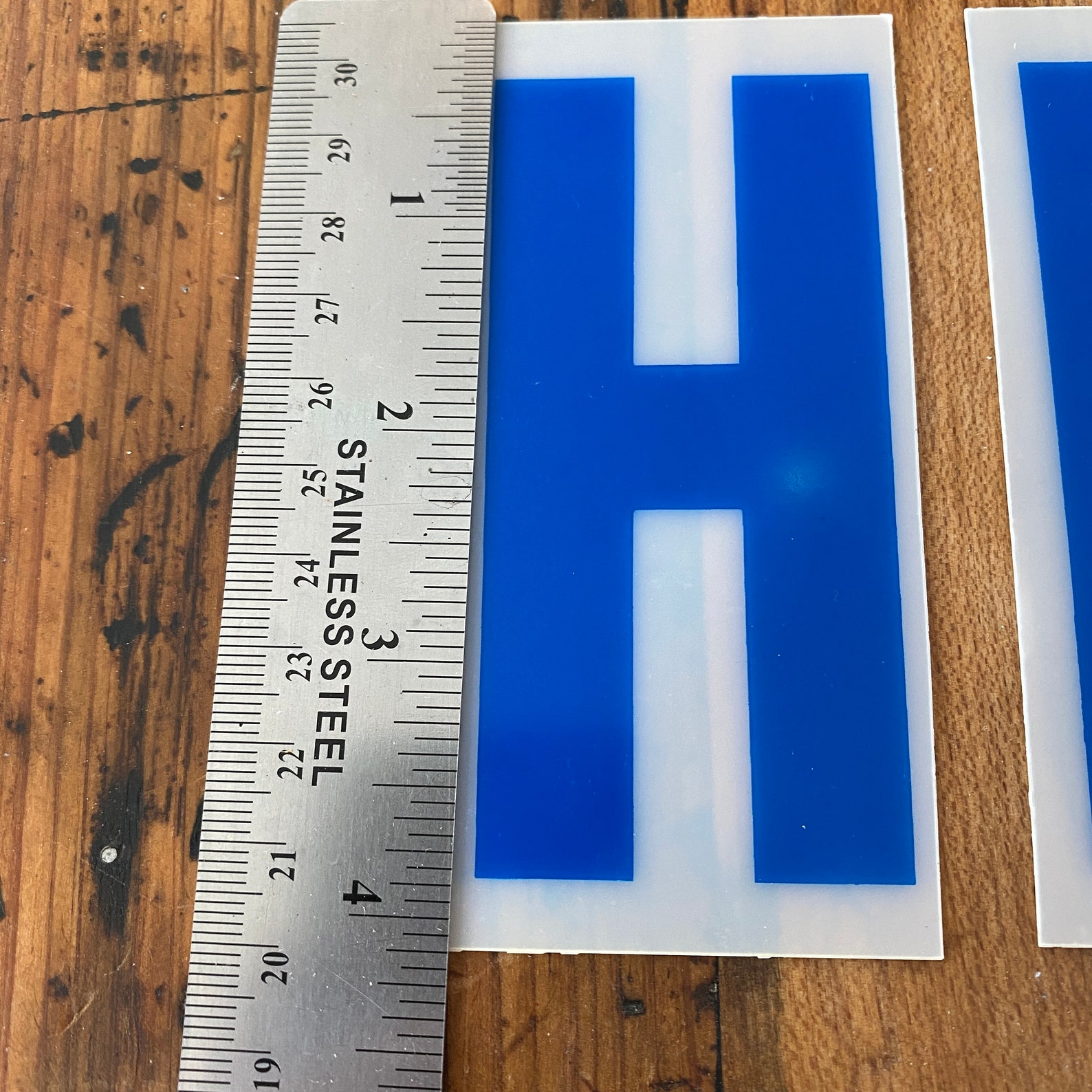 Blue Plastic Letter 4 Alphabet AZ Numbers flexible Etsy