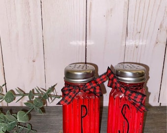 Red salt and pepper shakers
