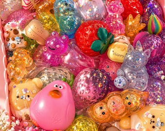 6 Pack Mystery Squishy Bags | Kawaii Fidget Toys, Stress Relief Bundle