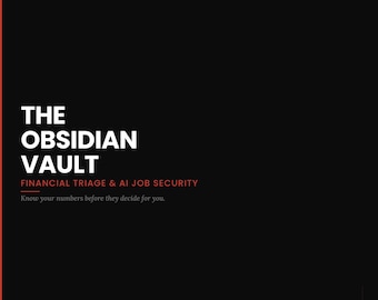 The Obsidian Vault: Financial Triage & AI Job Security Workbook (Fillable PDF)