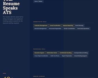 ATS Resume Template for Administrative Assistant | Editable Word Doc (Instant Download)