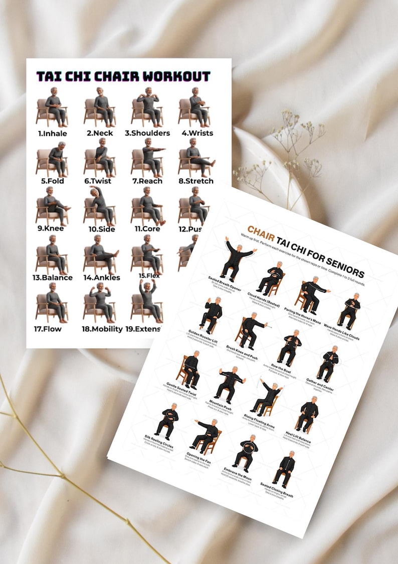 Close-up 2: Step-by-step visual guide for elderly balance and mobility exercises.