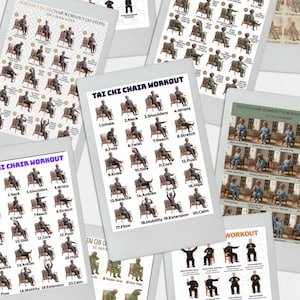 Simple Tai Chi forms adapted for a seated position infographic.