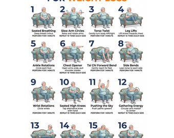 Tai Chi Stuhl Workout Printable | Senior Fitness Challenge, Abnehmanleitung
