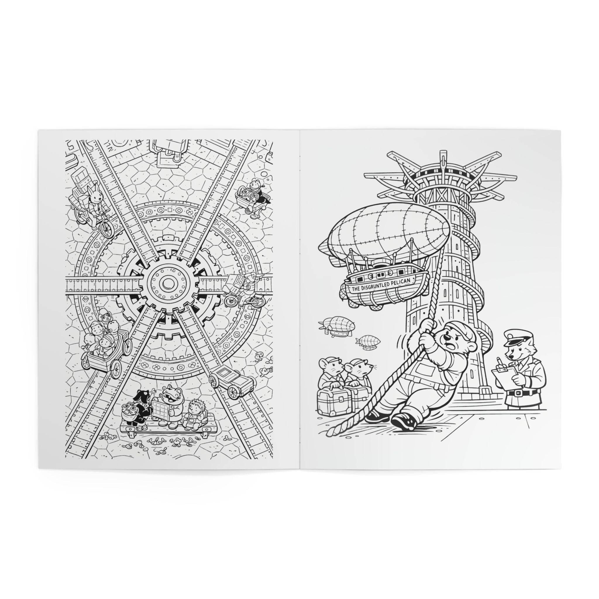 Clockwork City Steampunk Coloring Book | Kids & Teens - Etsy