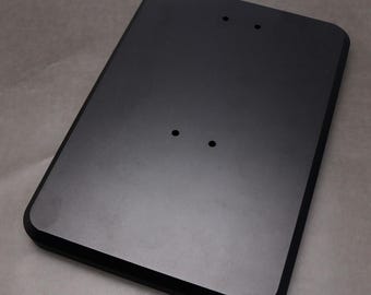 AndrewBrooksss Schwarze Aluminiumbasis für Heißprägemaschine - Hochleistungsmetall-Montageplatte für Lederarbeiten und Heimwerkerwerkzeuge