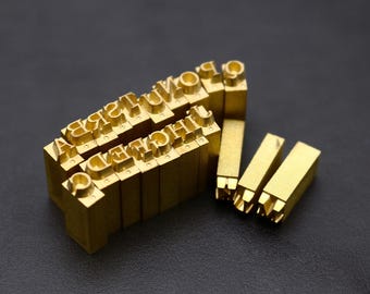 Personalisierte Messing Alphabet Buchstaben für Leder Stempeln, beweglichen Typ Set für benutzerdefinierte Brandeisen und Hot Foil Press Craft