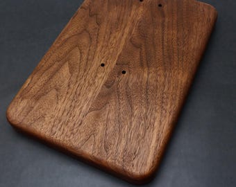 AndrewBrooksss Premium Massive Schwarznuss Basis für Heißprägemaschine - Langlebige Holz Montageplatte für Leder & Holz Handwerk Werkzeuge
