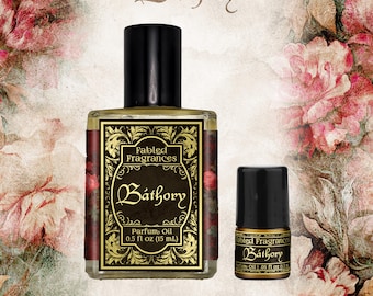 Citrus Floral Perfume Oil, BATHORY, Blood Orange & Bulgarian Rose Scent, Vegan Fragrance
