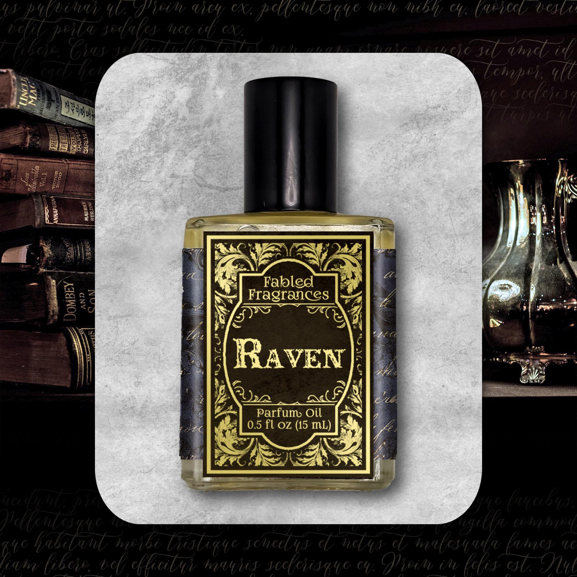 RAVEN Perfume Oil: Lemon Black Tea and Tobacco Smoke Scent, TAT 3-5 Biz Days