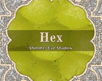 HEX Shimmer Eye Shadow, Bright Chartreuse Yellow Green, Loose Powder Makeup, Witch Gift, VEGAN and Cruelty Free Cosmetics, TAT 6-8 Biz Days