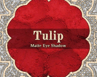 TULIP Matte Eye Shadow, Neutral Red, Bright Red, Matte Red Eyeshadow, Apple Red, Loose Powder Eyeshadow, Cosmetic Pigment, TAT 6-8 Biz Days