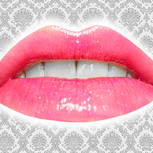 PRINCESS Lip Gloss Neon Hot Pink Glitter Lip Glaze UV Etsy