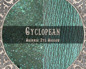 CYCLOPEAN Eye Shadow: Iridescent Teal Green Vegan Makeup, TAT 5-6 Biz Days