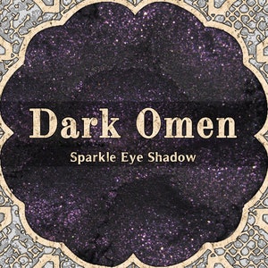 DARK OMEN Sparkle Eye Shadow, Deep Black, Pink Sparkle, Gold Duochrome, Halloween, Loose Powder Eyeshadow, Vegan Makeup, TAT 6-8 Biz Days