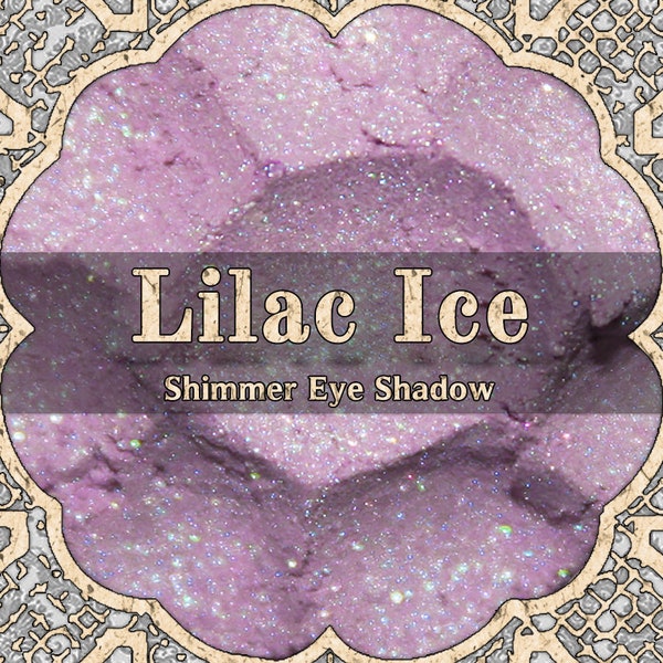 LILAC ICE Shimmer Eyeshadow, Pale Lilac, Light Warm Purple, Pastel Lavender, Loose Powder Eyeshadow, Vegan Eyeshadow, TAT 7-9 Biz Days