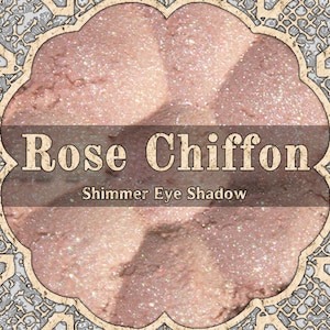 ROSE CHIFFON Shimmer Eyeshadow: Samples or Jars, Light Peach Rose, Loose Powder Eyeshadow, Vegan Cosmetics, TAT 6-8 Biz Days image 1