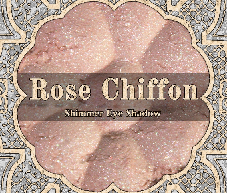 ROSE CHIFFON Shimmer Eyeshadow: Samples or Jars, Light Peach Rose, Loose Powder Eyeshadow, Vegan Cosmetics, TAT 6-8 Biz Days image 1