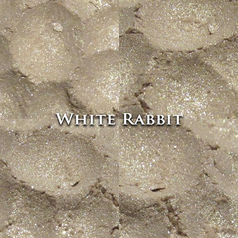 WHITE RABBIT Eye Shadow: Shimmery Cream Beige w/ Silver Sparkle, image 3