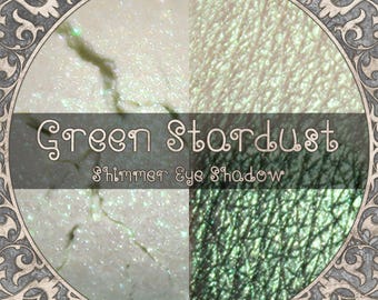 GREEN STARDUST Eye Shadow: Iridescent Green Vegan Makeup, TAT 5-6 Biz Days