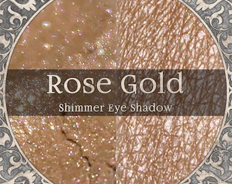 ROSE GOLD Eye Shadow: Shimmery Light Peach, Vegan Loose Powder, TAT 5-6 Biz Days