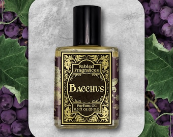 BACCHUS Perfume Oil: Citrus and Wine Scent, Roman Mythology, TAT 5-6 Biz Days