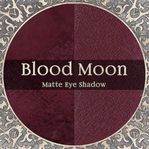 Dunkler Burgunderroter matter Lidschatten, BLUTMOND, Gothic Beauty Liebhaber Geschenk, Grausam und Veganes Puder Make Up, TAT 3-5 Biz Tage