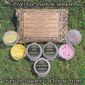 Vegan Eye Shadow Sampler: Pick 5 Shades, Mineral Makeup, TAT 5-6 Biz Days