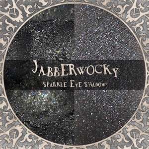 Pearl Black Shimmer Eye Shadow, JABBERWOCKY, Blue and Copper Sparkle, Alice in Wonderland, Loose Powder Vegan Makeup, TAT 3-5 Biz Days