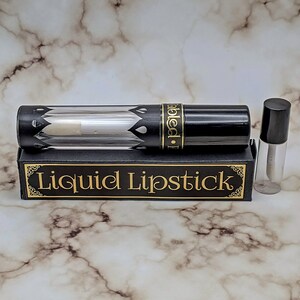 KALI Liquid Lipstick: Matte Jet Black, Vegan Gothic Makeup, image 5