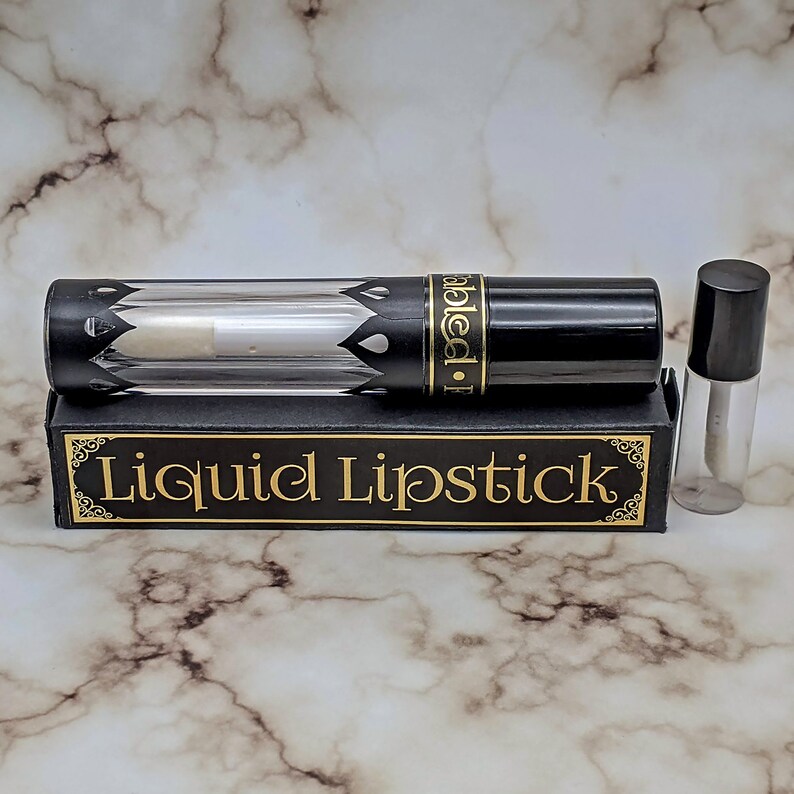 KALI Liquid Lipstick: Matte Jet Black, Vegan Gothic Makeup, image 5