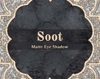 SOOT Matte Eye Shadow, Deep Grey Eyeshadow, Dark Neutral Gray, Loose Powder Eyeshadow, Cosmetic Pigment, VEGAN Cosmetics, TAT 7-9 Biz Days