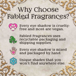 a sign that says, why choose fableedfragrances?
