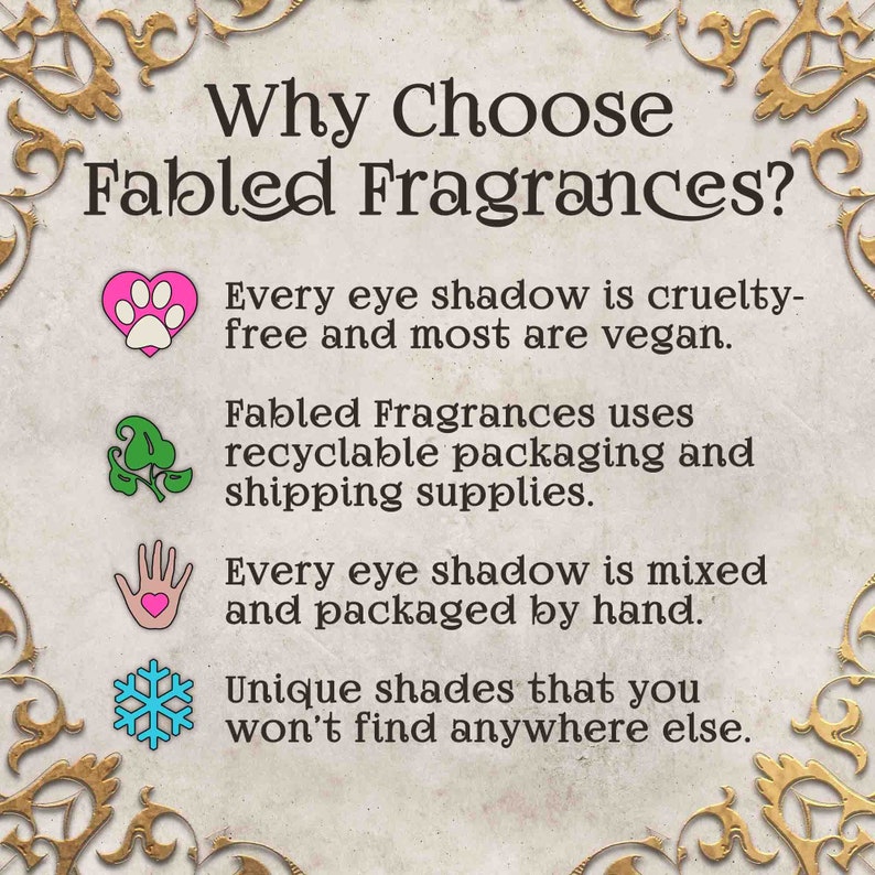 a sign that says, why choose fableedfragrances?