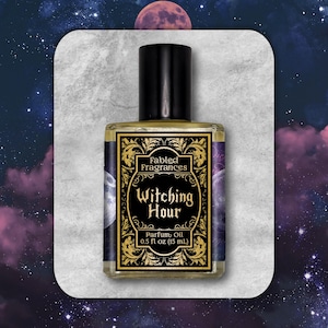 WITCHING HOUR Perfume Oil with Black Pepper, Allspice, Rosemary, Bay, Frankincense, Smoke, Spikenard, Copal, Powder, TAT 3-5 Biz Days